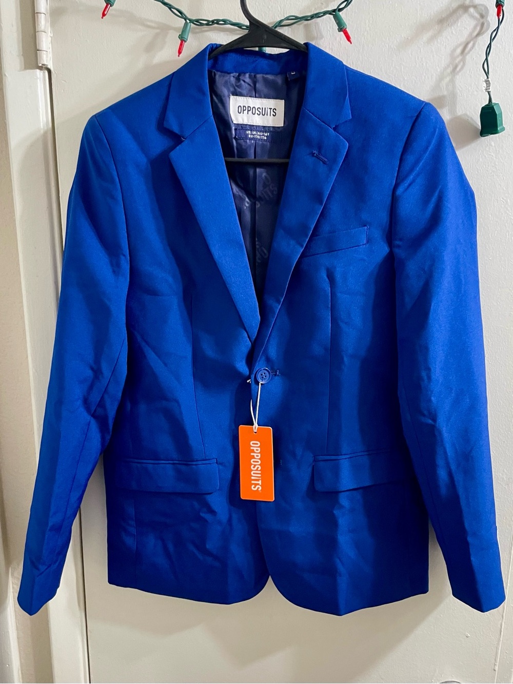 NWT OppoSuits Boys Teen 16Y Navy Royale Blue Blazer Suit Jacket Prom Wedding
